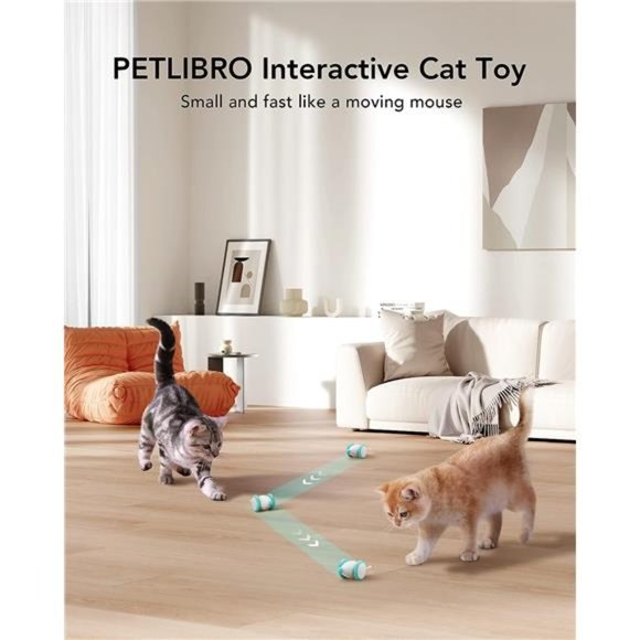 Interactive Cat Toys for Indoor Cats,Automatic Cat Toy with LED Lights,Cat Mouse - Picture 3 of 5